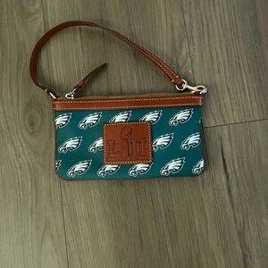 Dooney & Bourke, Philadelphia Eagles Super bowl wristlet. Never used!